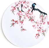 Moodadventures | Muismatten | Muismat Rond Japanese Birds | Rubber | Ø 20 cm.