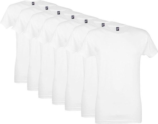 Alan Red - Lot de 7 chemises à col en V Vermont Blanc - M