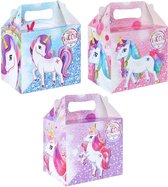 12 stuks UNICORN TRAKTATIEBOX / uitdeeldoosjes / traktatie doosjes / kinderverjaardag / Eenhoorn Unicorn