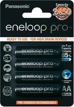 Panasonic - Eneloop PRO oplaadbare AA batterij - 2500 mAh - NiMH - 4 stuks