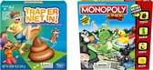 Spellenbundel - Bordspel - 2 Stuks - Trap Er Niet In & Monopoly Junior