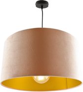 Olucia Urvin - Moderne Hanglamp - Stof - Goud;Roze - Rond - 50 cm