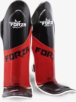 FORZA SCHEENBESCHERMERS - PREMIUM LEER - ZWART/ROOD/WIT