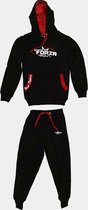 FORZA TRACKSUIT - KIDS - HOODIE - ZWART/ROOD