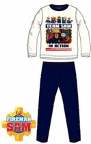 Brandweerman Sam pyjama - maat 134 - Fireman Sam pyama - rood met grijs