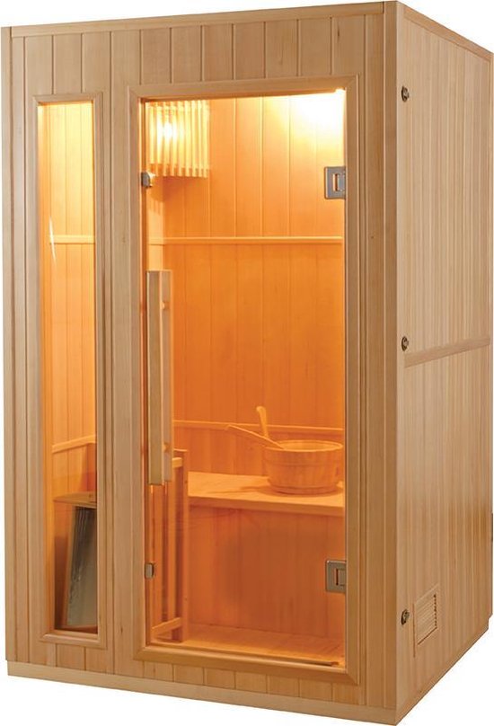 Maison's Sauna – Sauna – Stoom sauna – Finse stoom sauna – 2 persoons –  190x120x110cm | bol.com