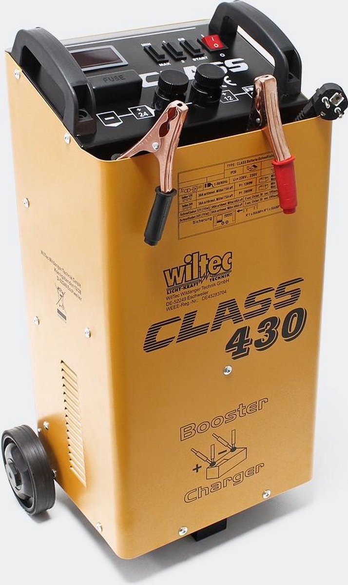 WilTec Batterieladegerät 12V 24V Ladegerät Akkuladegerät Boost 430 Motorrad LKW