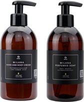 Grass Milana Perfumed Handverzorging Set - 3 x 300ml Handzeep & 3 x 300ml Handcréme - Oud Rood