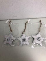 decoratieve harten wit - set van 3 stuks