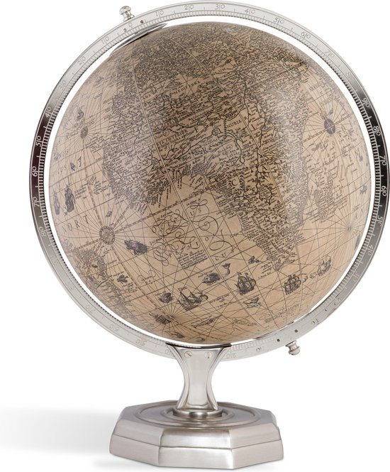 Authentic Models - Hondius Vintage Round - Wereldbol - wereldbol decoratie - Woonkamer decoratie
