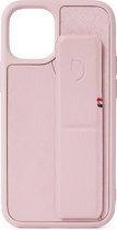DECODED Leren Back Cover - iPhone 12 Mini - Hoogwaardig Europees Leer - Hoesje met Standfunctie - Magnetische Technologie van Apple - Roze