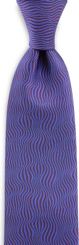 We Love Ties Cravate Dressed Volume bleu, polyester tissé Microfill, bleu / bordeaux