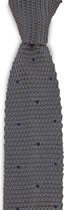 We Love Ties - Stropdas Spotted Frank - gebreid polyester - grijs / blauw