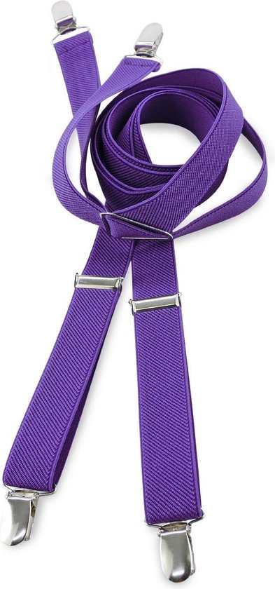 We Love Ties Bretelles violet étroit