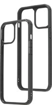 Mobiparts Rugged Doorzichtig Transparant Case Apple iPhone 12 Pro Max Zwart hoesje