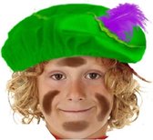 Pietenmuts/baret groen voor kinderen - Pietenbaret - Sint en Piet verkleedaccessoire