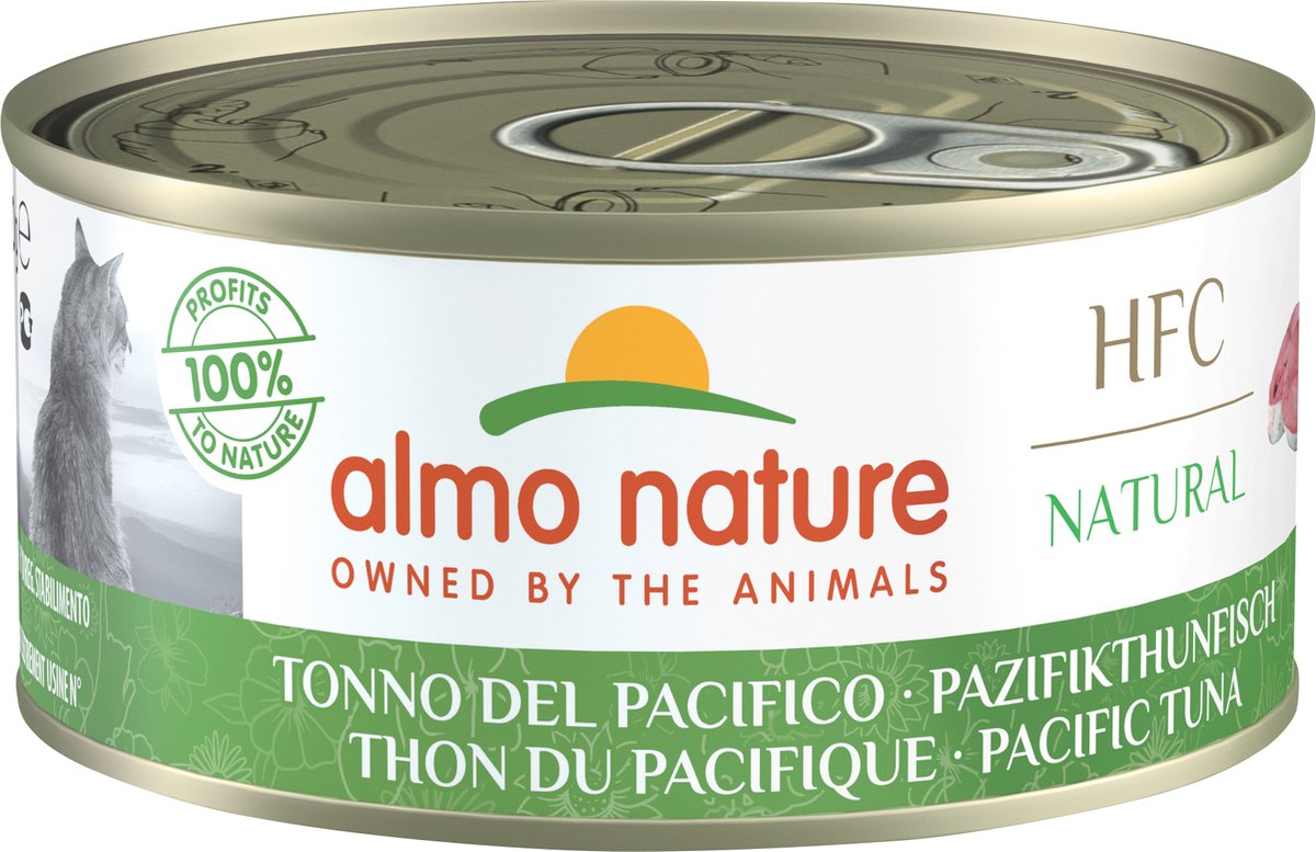 Almo Nature HFC Natural Natvoer voor Katten - 24 x 150g - Tonijn uit de Stille Oceaan - 24 x 150 gram