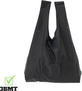 3BMT - Shopper tas - opvouwbaar - zwart - 40 x 40 cm