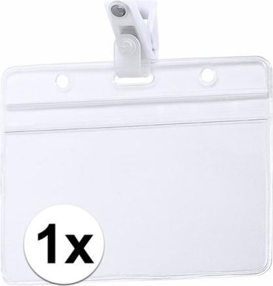 onderdak Ster evenwichtig 50x stuks ID badgehouders/naamkaartjes houders met clipje 11,5 x 9,2 cm |  bol.com