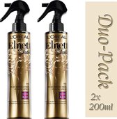 Duo pack 2x L’Oréal Paris Elnett Satin Heat Protection Haarspray - 170 ml - Volume-3600522281139