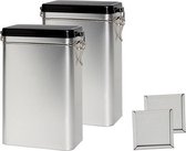 1 pièce - Boîtes de rangement - Boîte à café - Boîte à thé - Boîtes à café - Récipient de stockage de 500 grammes avec porte-étiquette