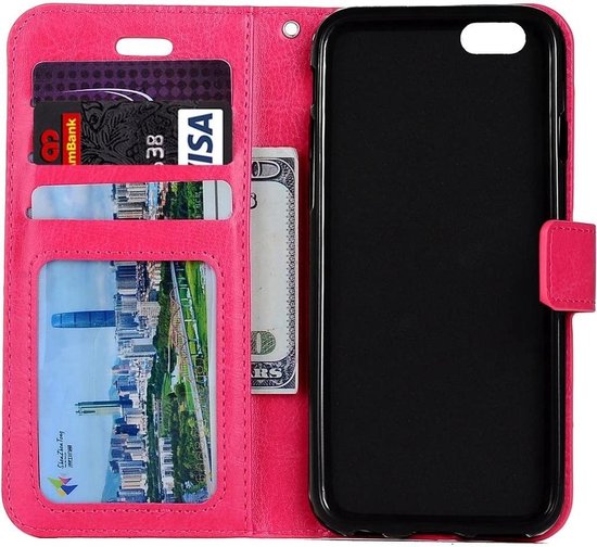 iPhone 6 Cover + 2 pièces Glas Screenprotector rose