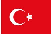 Vlag van Turkije - Turkse vlag 150x100 cm incl. ophangsysteem
