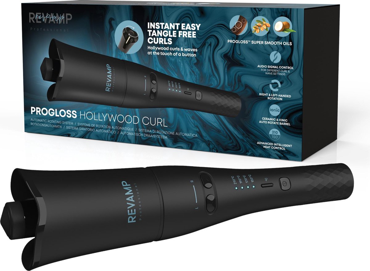 Revamp Progloss Hollywood Curl Autocurler krultang - Hollywood curls - automatische krultang - stijltang