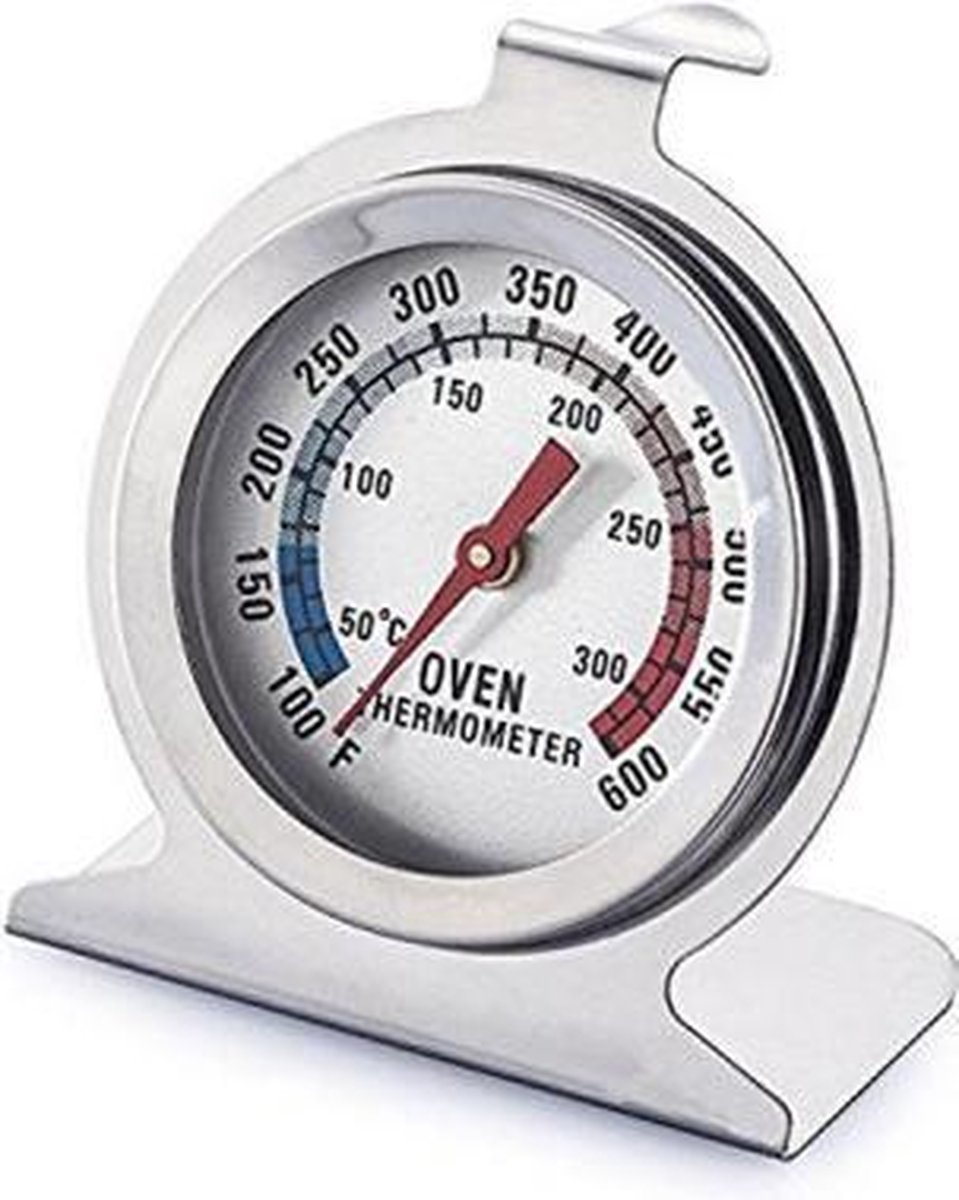 BrandNewCake® Oventhermometer - Voor Oven & BBQ - Keuken/Kook Thermometer - Temperatuurmeter RVS - Ophangbaar - BrandNewCake