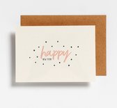 Kerstkaart - Happy new year - Hello August - 1 stuk - A6
