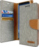 Samsung Galaxy S9 Denim Bookcase - Grijs - Spijkerstof - Portemonnee hoesje