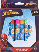 Marvel Spiderman - 8 Uitwasbare Stiften - Washable markers