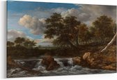 Schilderij - Landschap met waterval — 90x60 cm