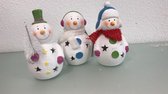 Kersthanger - sneeuwpop - 3ps.