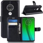 Motorola Moto G7 Plus Hoesje Wallet Case Zwart