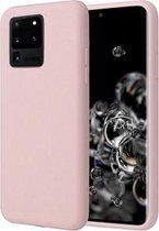 Samsung S20 Ultra Siliconen Hoesje Pastelkleur Roze