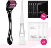Gezichtsverzorging set - Dermaroller met 8 gezichtsmaskers en maskerkwast - Gezichtsreiniging - Gezichtsmasker pakket met Gezichtsroller - Microneedling - Mee eters verwijderen - Giftset vrou