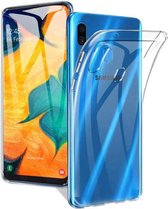 Flexibele achterkant Silicone hoesje transparant Geschikt voor: Samsung Galaxy A10