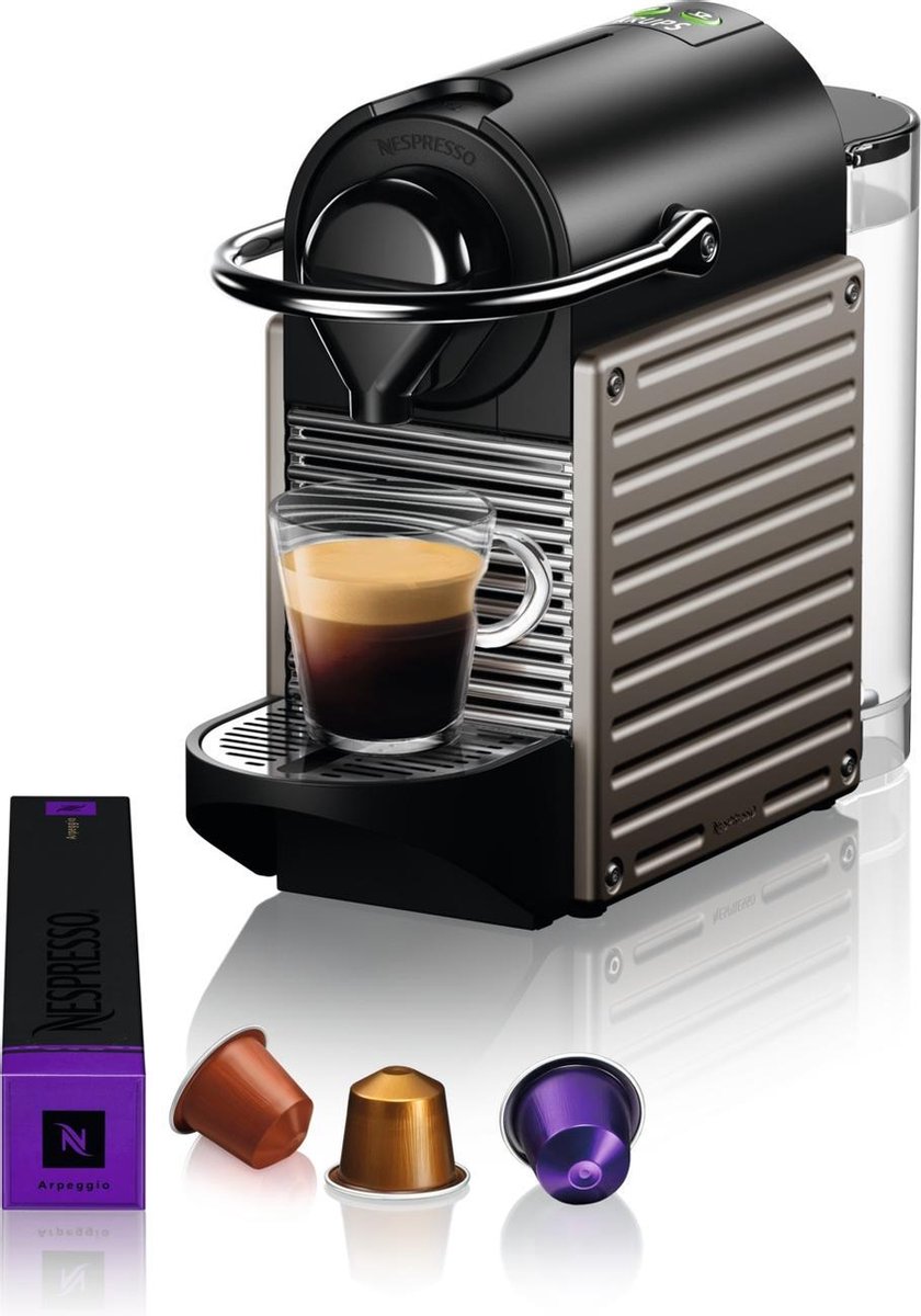 Krups Nespresso Pixie XN304T10 - Koffiecupmachine - Titanium