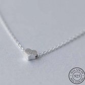 Ketting hartje - sterling 925 zilver - Dames - Lieve Jewels