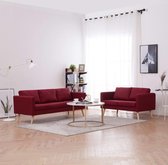 Bankstel set van 2 en 3-zitsbank van stof   (Incl LW anti kras viltjes) - Loungebank – zitbank- woonkamerbank