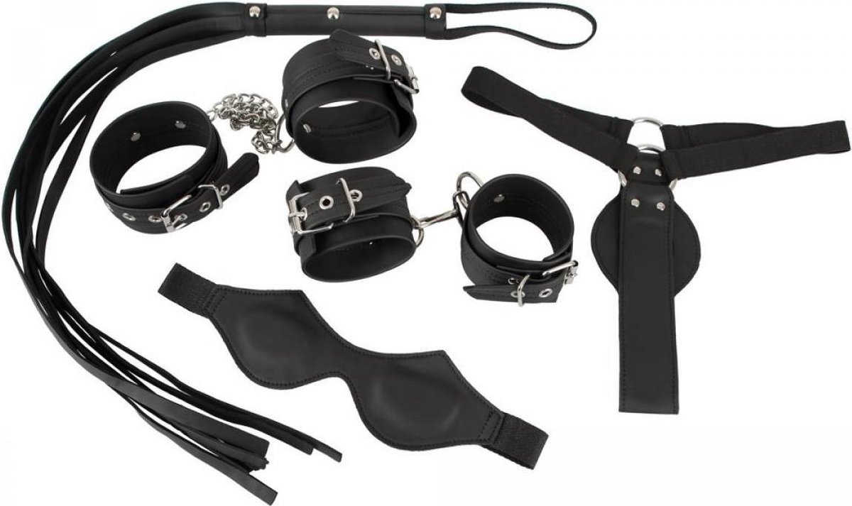 Goedkoopste Vegan Fetish Complete Bondage Pakket van Kunstleer en Vegan Gecertificeerd - Zwart