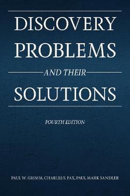 Discovery Problems and Their Solutions 9781641056755 Paul W Grimm