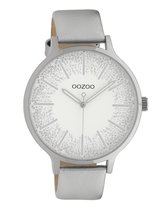 OOZOO Timepieces C10678 Zilverkleurig Wit Horloge