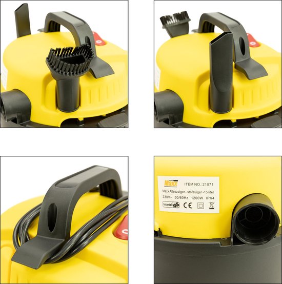 Stofzuiger - Nat- en droogzuiger - 1000W - 15L