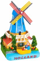 Tafereel 12 Cm Molen Met Klomp Holland - Souvenir