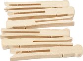 Wasknijpers - Platte Wasknijpers - DIY - Decoratie - Was Ophangen - Hout - Lengte: 9,5 cm, Breedte: 1,4 cm - Creotime - 100 stuks