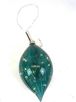 Hanging Teardrop Glitter finsh Green/Black 16x28 cm