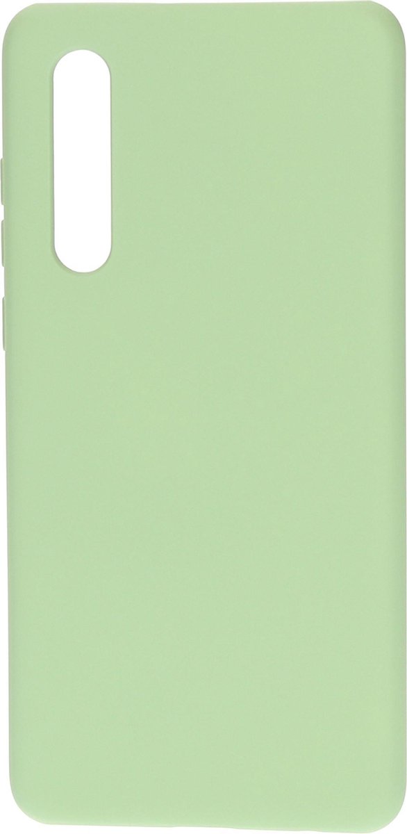 Mobiparts Siliconen Cover Case Huawei P30 Pistache Groen hoesje