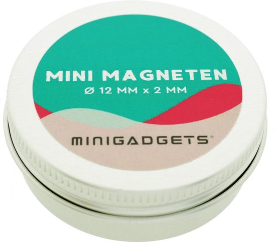 Super sterke magneten - 12 x 2 mm (10-stuks) - Rond - Neodymium - Koelkast magneten - Whiteboard magneten - Corsage – Klein - Ronde - 12x2mm - Minigadgets